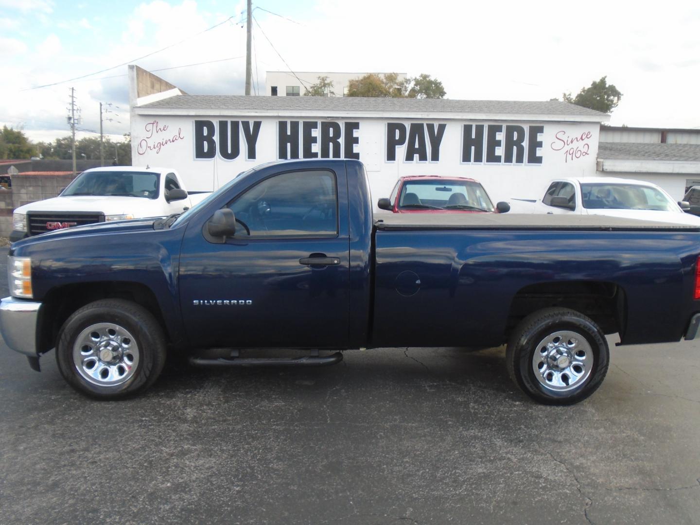 2012 BLUE /Black CHEVROLET SILVERADO Work Truck 2WD (1GCNCPEXXCZ) with an V6 4.3L MFI engine, located at 6112 N Florida Avenue, Tampa, FL, 33604, (888) 521-5131, 27.954929, -82.459534 - Photo#0